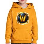 Fashion, accesorii si bijuterii - Copii - Imbracaminte copii - Pulovere si hanorace copii - Hanorac copii Batle for Azeroth World of Warcraft WoW, portocaliu, marime L Copii - Infinity.ro