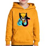 Fashion, accesorii si bijuterii - Copii - Imbracaminte copii - Pulovere si hanorace copii - Hanorac copii Wolverine XMen Fortnite VBucks Tiktok, portocaliu, marime XL Copii - Infinity.ro