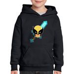 Fashion, accesorii si bijuterii - Copii - Imbracaminte copii - Pulovere si hanorace copii - Hanorac copii Wolverine Minecraft Diamond Sword, negru, marime XL Copii - Infinity.ro