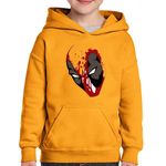 Fashion, accesorii si bijuterii - Copii - Imbracaminte copii - Pulovere si hanorace copii - Hanorac copii Deadpool Ninja Mask Marvel, portocaliu, marime M Copii - Infinity.ro