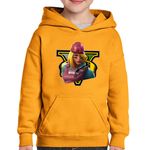 Fashion, accesorii si bijuterii - Copii - Imbracaminte copii - Pulovere si hanorace copii - Hanorac copii Skully Fortnite GTA V, portocaliu, marime S Copii - Infinity.ro