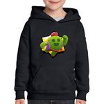 Fashion, accesorii si bijuterii - Copii - Imbracaminte copii - Pulovere si hanorace copii - Hanorac copii Spike Jump Brawl Stars, negru, marime S Copii - Infinity.ro