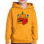 Fashion, accesorii si bijuterii - Copii - Imbracaminte copii - Pulovere si hanorace copii - Hanorac copii Fortnite Burger Play, portocaliu, marime XS Copii - Infinity.ro
