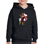 Fashion, accesorii si bijuterii - Copii - Imbracaminte copii - Pulovere si hanorace copii - Hanorac copii Bullseye Fortnite Tiktok Batle Royale, negru, marime M Copii - Infinity.ro