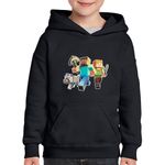 Fashion, accesorii si bijuterii - Copii - Imbracaminte copii - Pulovere si hanorace copii - Hanorac copii Dog Steve Alex Minecraft, negru, marime XL Copii - Infinity.ro