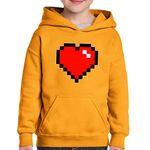 Fashion, accesorii si bijuterii - Copii - Imbracaminte copii - Pulovere si hanorace copii - Hanorac copii Minecraft Heart, portocaliu, marime XL Copii - Infinity.ro
