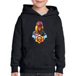 Fashion, accesorii si bijuterii - Copii - Imbracaminte copii - Pulovere si hanorace copii - Hanorac copii Skully Fortnite Brawl Stars, negru, marime M Copii - Infinity.ro