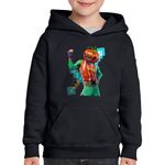 Fashion, accesorii si bijuterii - Copii - Imbracaminte copii - Pulovere si hanorace copii - Hanorac copii Tomato Skin Fortnite Minecraft, negru, marime L Copii - Infinity.ro