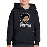 Fashion, accesorii si bijuterii - Copii - Imbracaminte copii - Pulovere si hanorace copii - Hanorac copii EL Profesor La Casa de Papel Rebel, negru, marime S Copii - Infinity.ro