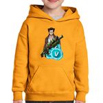 Fashion, accesorii si bijuterii - Copii - Imbracaminte copii - Pulovere si hanorace copii - Hanorac copii Wolverine Logan Fortnite VBucks Epic Gun, portocaliu, marime S Copii - Infinity.ro