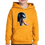 Fashion, accesorii si bijuterii - Copii - Imbracaminte copii - Pulovere si hanorace copii - Hanorac copii Venom SuperHero Fortnite Skin, portocaliu, marime XS Copii - Infinity.ro