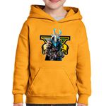 Fashion, accesorii si bijuterii - Copii - Imbracaminte copii - Pulovere si hanorace copii - Hanorac copii Ragnarok Fortnite GTA, portocaliu, marime M Copii - Infinity.ro