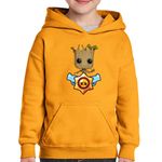 Fashion, accesorii si bijuterii - Copii - Imbracaminte copii - Pulovere si hanorace copii - Hanorac copii Baby Groot Brawl Stars Bebe Copac, portocaliu, marime L Copii - Infinity.ro