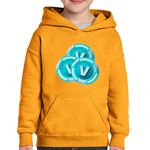 Fashion, accesorii si bijuterii - Copii - Imbracaminte copii - Pulovere si hanorace copii - Hanorac copii Fortnite VBucks Battle Royale, portocaliu, marime L Copii - Infinity.ro