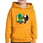 Fashion, accesorii si bijuterii - Copii - Imbracaminte copii - Pulovere si hanorace copii - Hanorac copii Venom Brawl Stars Leon Epic Fight, portocaliu, marime S Copii - Infinity.ro
