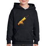 Fashion, accesorii si bijuterii - Copii - Imbracaminte copii - Pulovere si hanorace copii - Hanorac copii Scar Fortnite Gun Battle Royale, negru, marime XS Copii - Infinity.ro