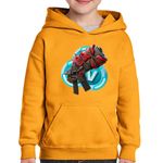 Fashion, accesorii si bijuterii - Copii - Imbracaminte copii - Pulovere si hanorace copii - Hanorac copii Primal SMG V-Bucks Fortnite, portocaliu, marime L Copii - Infinity.ro