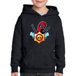 Fashion, accesorii si bijuterii - Copii - Imbracaminte copii - Pulovere si hanorace copii - Hanorac copii Deadpool Brawl Stars Legend Player, negru, marime M Copii - Infinity.ro