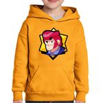 Fashion, accesorii si bijuterii - Copii - Imbracaminte copii - Pulovere si hanorace copii - Hanorac copii Colt Face Brawl Stars, portocaliu, marime S Copii - Infinity.ro