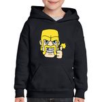 Fashion, accesorii si bijuterii - Copii - Imbracaminte copii - Pulovere si hanorace copii - Hanorac copii Clash of Clans Barbarian Royale, negru, marime M Copii - Infinity.ro