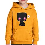 Fashion, accesorii si bijuterii - Copii - Imbracaminte copii - Pulovere si hanorace copii - Hanorac copii Baby Enderman Love Minecraft, portocaliu, marime S Copii - Infinity.ro