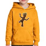 Fashion, accesorii si bijuterii - Copii - Imbracaminte copii - Pulovere si hanorace copii - Hanorac copii Baby Groot Bebe Copacel Coworker, portocaliu, marime M Copii - Infinity.ro
