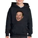 Fashion, accesorii si bijuterii - Copii - Imbracaminte copii - Pulovere si hanorace copii - Hanorac copii Elon Musk Crypto, negru, marime M Copii - Infinity.ro