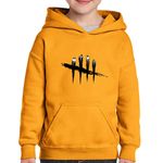 Fashion, accesorii si bijuterii - Copii - Imbracaminte copii - Pulovere si hanorace copii - Hanorac copii Dead by Daylight Logo Horror Game, portocaliu, marime XS Copii - Infinity.ro