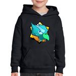 Fashion, accesorii si bijuterii - Copii - Imbracaminte copii - Pulovere si hanorace copii - Hanorac copii Snow Crow Brawl Stars, negru, marime L Copii - Infinity.ro