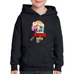 Fashion, accesorii si bijuterii - Copii - Imbracaminte copii - Pulovere si hanorace copii - Hanorac copii Joker Harley Quinn Brawl Stars Master, negru, marime S Copii - Infinity.ro