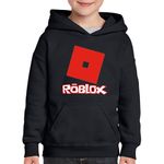 Fashion, accesorii si bijuterii - Copii - Imbracaminte copii - Pulovere si hanorace copii - Hanorac copii Roblox Game Logo, negru, marime S Copii - Infinity.ro