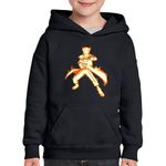 Fashion, accesorii si bijuterii - Copii - Imbracaminte copii - Pulovere si hanorace copii - Hanorac copii Naruto Minato Namikaze Fire Anime Manga, negru, marime M Copii - Infinity.ro