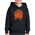 Fashion, accesorii si bijuterii - Copii - Imbracaminte copii - Pulovere si hanorace copii - Hanorac copii Naruto Nine Tailed Vulpe Dragon Anime, negru, marime S Copii - Infinity.ro