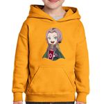 Fashion, accesorii si bijuterii - Copii - Imbracaminte copii - Pulovere si hanorace copii - Hanorac copii Naruto Sakura Haruno Ninja Girl Anime, portocaliu, marime M Copii - Infinity.ro