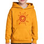 Fashion, accesorii si bijuterii - Copii - Imbracaminte copii - Pulovere si hanorace copii - Hanorac copii Naruto Shippuden Boruto Simbol Logo Sasuke, portocaliu, marime XL Copii - Infinity.ro