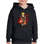 Fashion, accesorii si bijuterii - Copii - Imbracaminte copii - Pulovere si hanorace copii - Hanorac copii Naruto Kung Fu Legend Anima Manga, negru, marime XS Copii - Infinity.ro