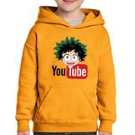 Fashion, accesorii si bijuterii - Copii - Imbracaminte copii - Pulovere si hanorace copii - Hanorac copii My Hero Academia Youtube Creator Anime, portocaliu, marime XL Copii - Infinity.ro