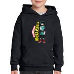 Fashion, accesorii si bijuterii - Copii - Imbracaminte copii - Pulovere si hanorace copii - Hanorac copii Boku no Hero Academia Midoriya Cosplay, negru, marime XL Copii - Infinity.ro