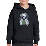 Fashion, accesorii si bijuterii - Copii - Imbracaminte copii - Pulovere si hanorace copii - Hanorac copii Demon Slayer Sabito Samurai Girl, negru, marime S Copii - Infinity.ro