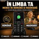 Laptop, Telefoane si Tablete - Telefoane mobile si accesorii - Telefoane Mobile - Telefon Mobil Seniori CZAY® cu Taste Mari, Meniu Romana si Maghiara,Ecran Mare,Camera Foto,Volum Puternic,Negru,2G - Infinity.ro