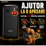 Laptop, Telefoane si Tablete - Telefoane mobile si accesorii - Telefoane Mobile - Telefon Mobil Seniori CZAY® cu Taste Mari, Meniu Romana si Maghiara,Ecran Mare,Camera Foto,Volum Puternic,Negru,2G - Infinity.ro