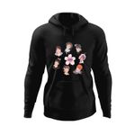 Fashion, accesorii si bijuterii - Barbati - Imbracaminte - Hanorace barbati - Hanorac barbati BTS All Crew Gang Flower, negru, marime L - Infinity.ro