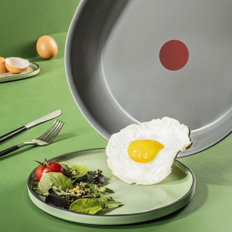 Casa si Gradina - Bucatarie si vesela - Vase pentru gatit - Tigai si seturi - Set de 3 piese Tefal Ingenio Renew L2609502, tigaie de 24/28 cm, maner detasabil, invelis antiaderent, indicator - Infinity.ro