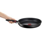 Casa si Gradina - Bucatarie si vesela - Vase pentru gatit - Tigai si seturi - Set de 3 piese Tefal Ingenio Eco Resist L3979102, tigaie de 24/28 cm, maner detasabil, invelis antiaderent Titanium - Infinity.ro