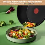 Casa si Gradina - Bucatarie si vesela - Vase pentru gatit - Tigai si seturi - Tigaie wok Tefal Renew de 28 cm C4321923, 100% aluminiu reciclat, indicator Thermo-Signal, compatibil cu inductia - Infinity.ro