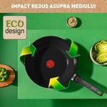 Casa si Gradina - Bucatarie si vesela - Vase pentru gatit - Tigai si seturi - Tigaie wok Tefal Renew de 28 cm C4321923, 100% aluminiu reciclat, indicator Thermo-Signal, compatibil cu inductia - Infinity.ro