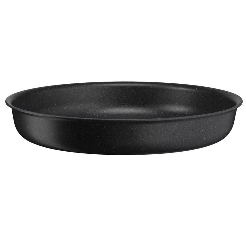 Casa si Gradina - Bucatarie si vesela - Vase pentru gatit - Tigai si seturi - Set de 3 piese Tefal Ingenio Black Stone L3999032, tigaie de 24/28 cm, maner detasabil, invelis antiaderent Mineralia+ - Infinity.ro