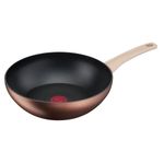 Casa si Gradina - Bucatarie si vesela - Vase pentru gatit - Tigai si seturi - Tigaie wok Tefal Eco-Respect G2541902, 28 cm, aluminiu, invelis antiaderent Titanium Pro, compatibil cu inductia - Infinity.ro