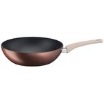 Casa si Gradina - Bucatarie si vesela - Vase pentru gatit - Tigai si seturi - Tigaie wok Tefal Eco-Respect G2541902, 28 cm, aluminiu, invelis antiaderent Titanium Pro, compatibil cu inductia - Infinity.ro