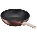 Casa si Gradina - Bucatarie si vesela - Vase pentru gatit - Tigai si seturi - Tigaie wok Tefal Eco-Respect G2541902, 28 cm, aluminiu, invelis antiaderent Titanium Pro, compatibil cu inductia - Infinity.ro
